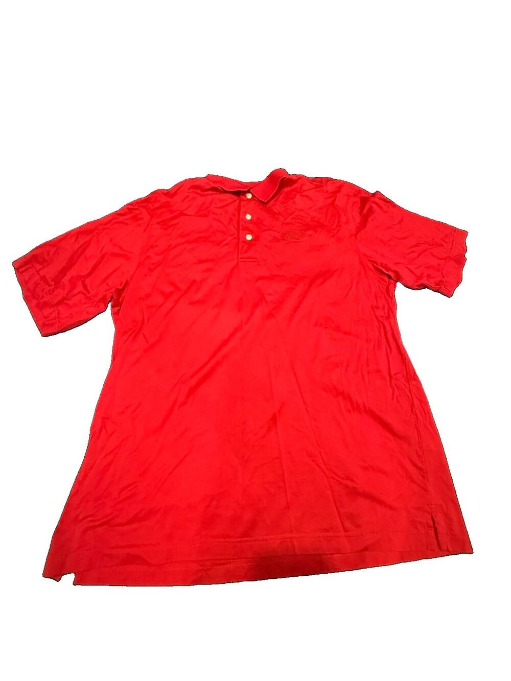 Oxford Golf Mens Large Red Mercerized Cotton Polo Shirt Short Sleeve Classic